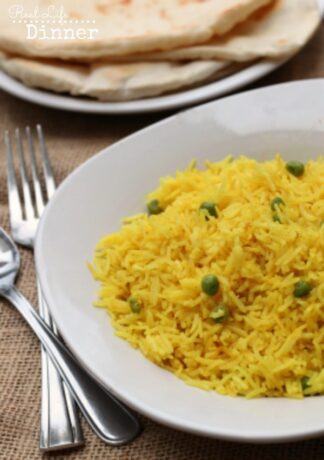 Basmati Rice with Turmeric and Peas