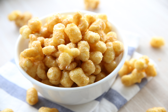Candied Caramel Cheetos Puffs-- The ultimate sweet and salty snack!