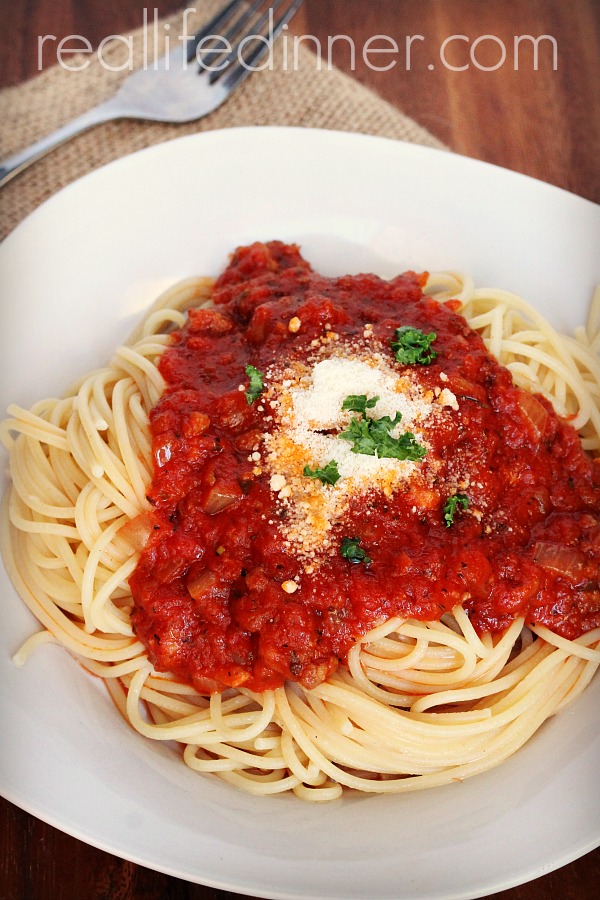 Amazing Simmered Spaghetti Sauce