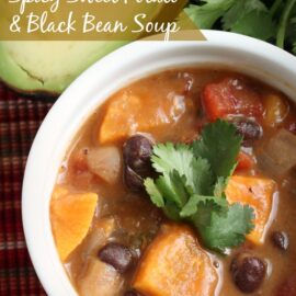 Spicy Sweet Potato and Black Bean Soup