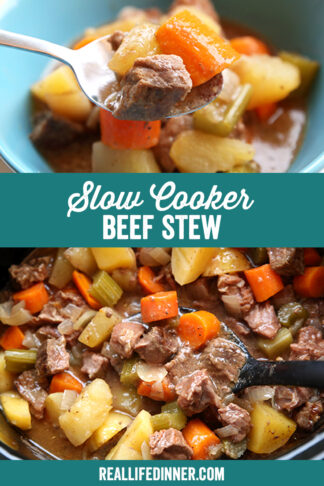 Slow Cooker Beef Stew - Real Life Dinner