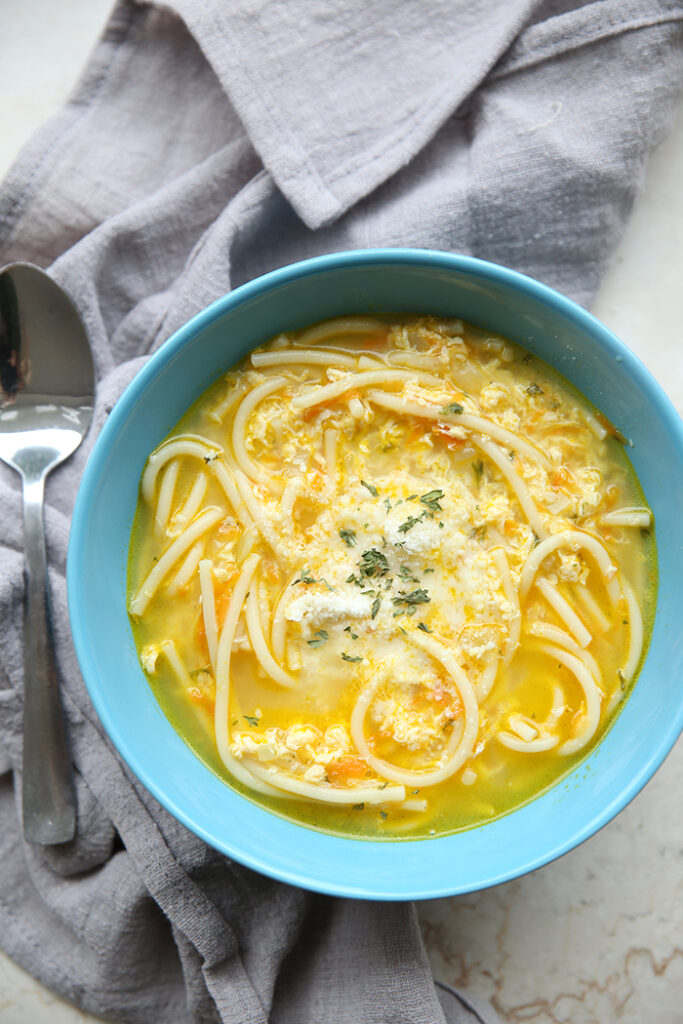 Poor Man's Egg and Spaghetti Soup Real Life Dinner