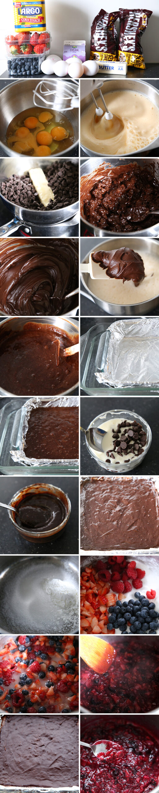 step by step pictures for how to make elinors amazing chocolate dessert