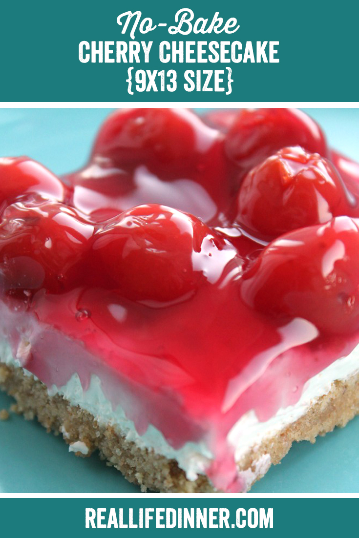 pinterest collage of cherry cheesecake no bake