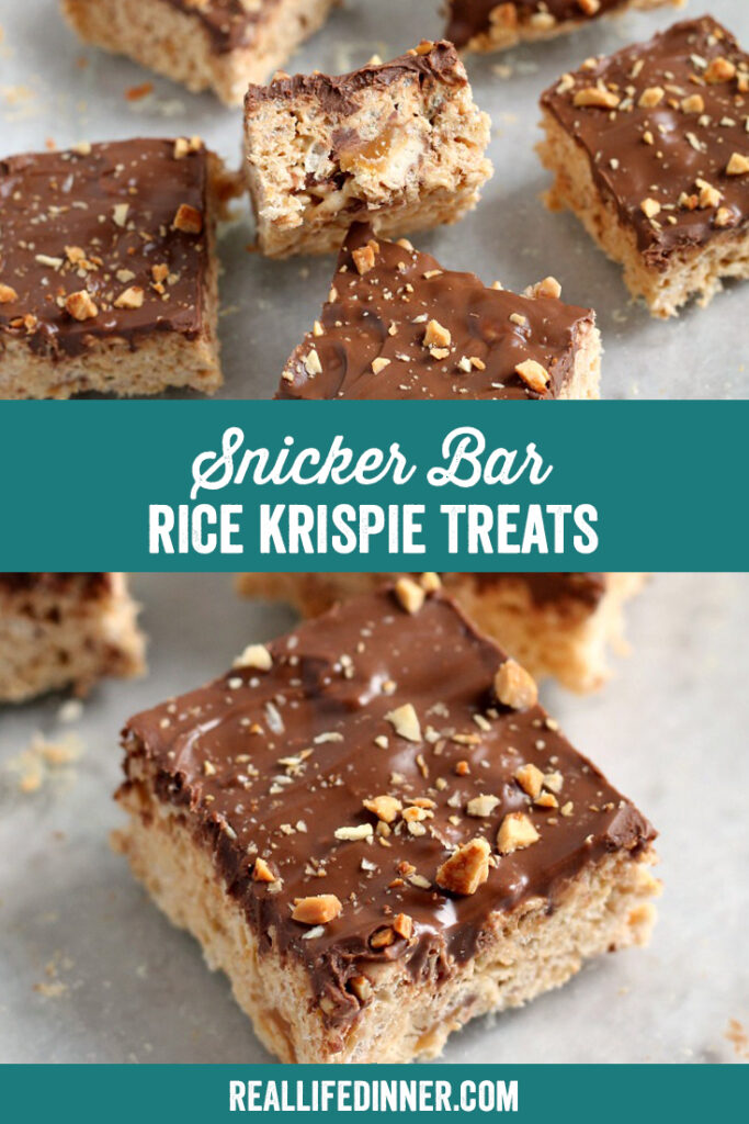 Snicker Bar Rice Krispies Treats | Best Rice Krispies Treats EVER