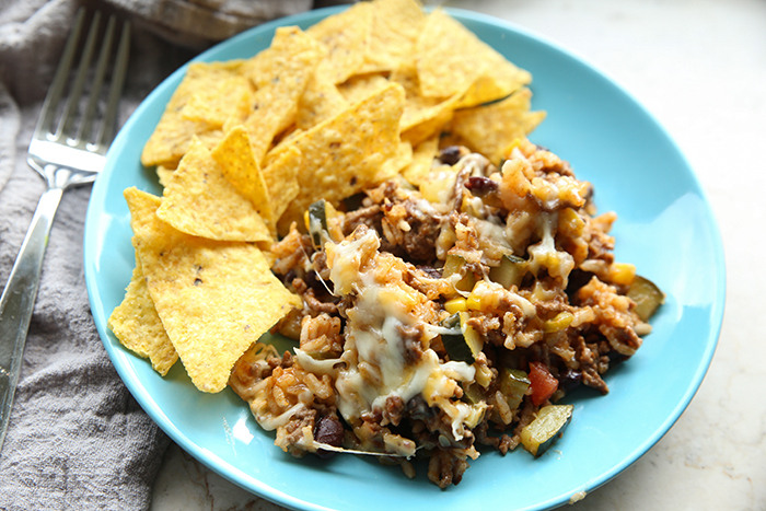 Zucchini and Beef Taco Skillet - Real Life Dinner