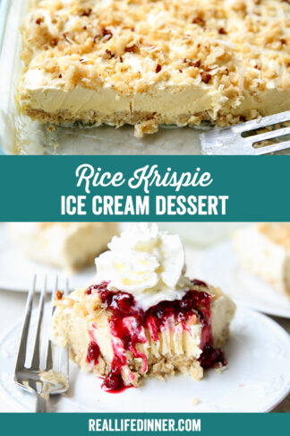 Rice Krispie Ice Cream Dessert - Real Life Dinner