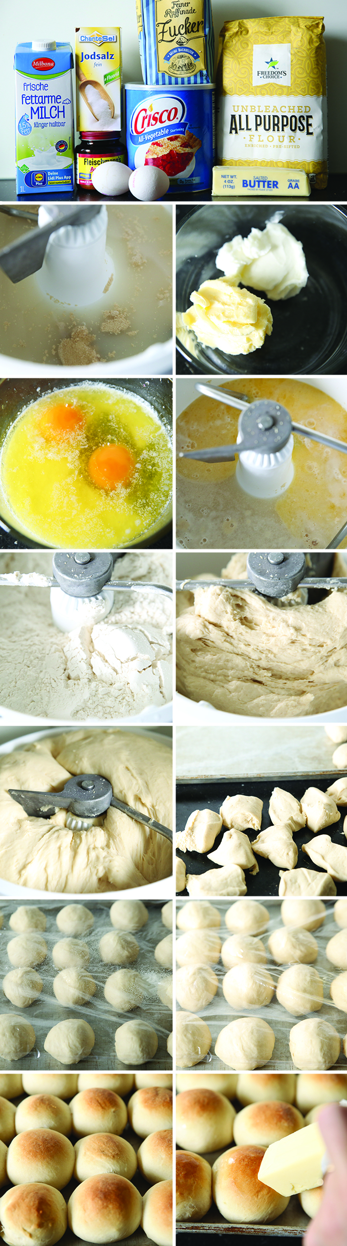 Step by step pictures for how to make the best dinner rolls